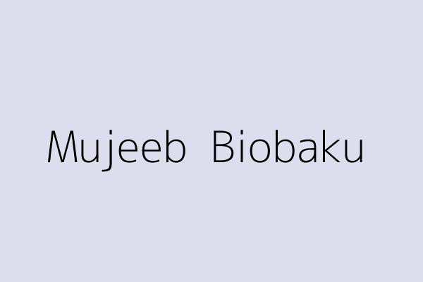 Mujeeb  Biobaku 